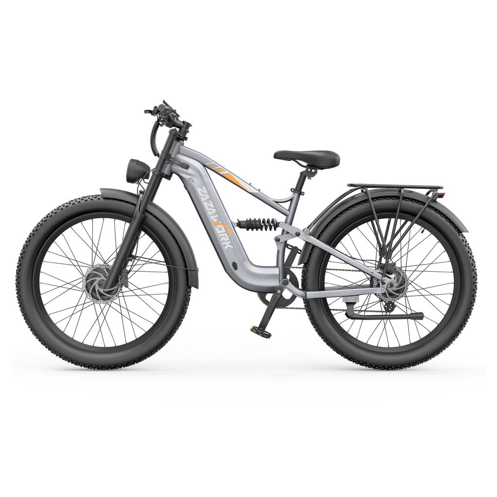 ZAZAWORK CF500 PRO High-end Electric Bicycle 1000W*2 Dual Motor 48V20Ah Battery 50KM/H Top Speed 27 Inch Off- Road Tires E-Mountain Bike