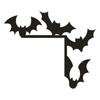 Металлическая дверная накладка на Хэллоуин, уникальная летучая мышь, тыква, ведьма, кошка, дверной угол, домашний декор для дверного угла, угла окна