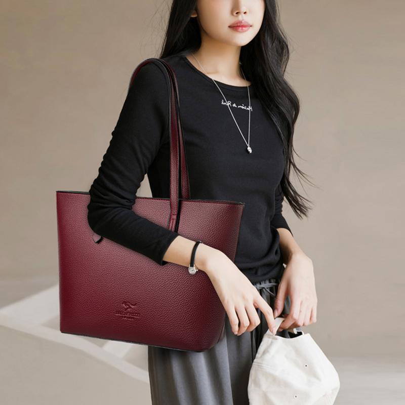 Модная и Минималистичная Сумка-тоут, Сумка на плечо большой вместимости, Ретро сумка-тоут, Женская сумочка, Повседневная сумка на плечо для шоппинга