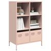 VidaXL High Buffet Pink 68x39x103.5 Cm Steel, Bookcase, Modern Bookcase, Bookshelf, Shelf and 851383