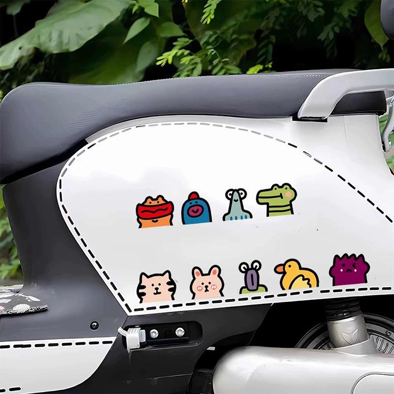 Car Personality Creative Sticker Cute Animal Car Sticker Cartoon Scratch Occlusion Sticker Motorcycle Body Decoration Waterproof