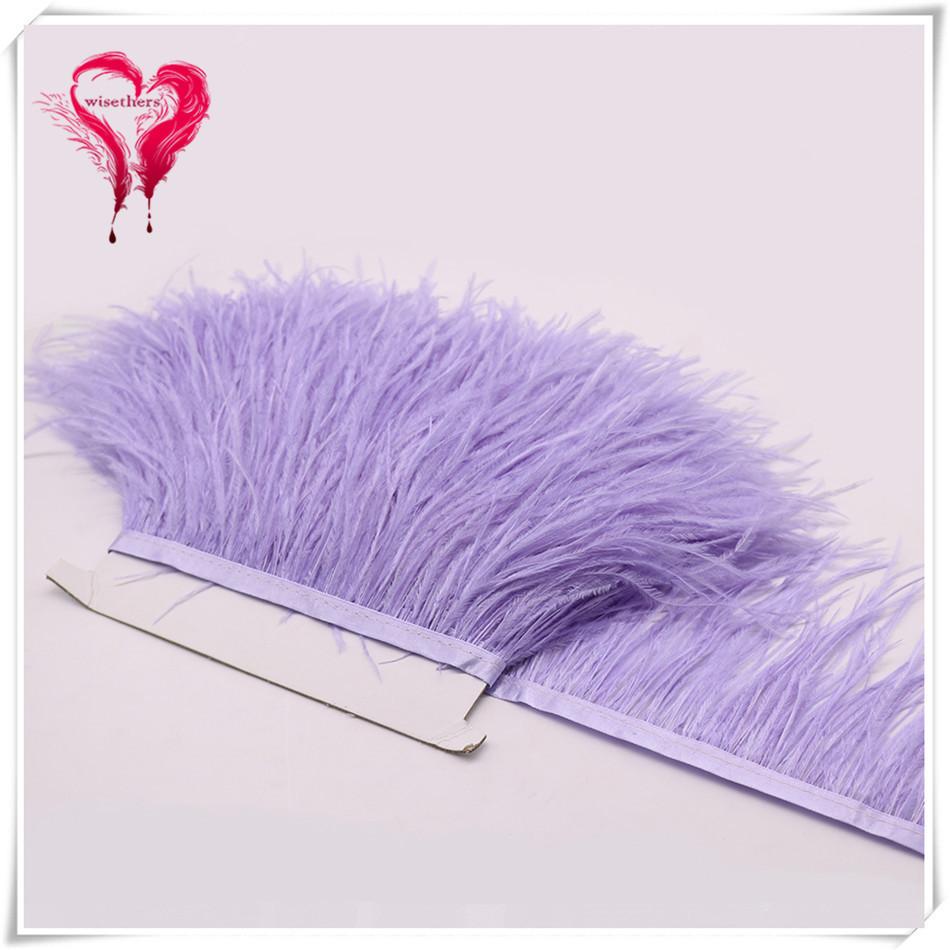 Ostrich Hair Cloth Edge Dress Dress Accessories Skirt Feather Trim With 10-15Cm Tassel