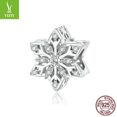 Инь Цзыюнь Белое Золото Снежинка Серебряные Бусины S925 BSC368