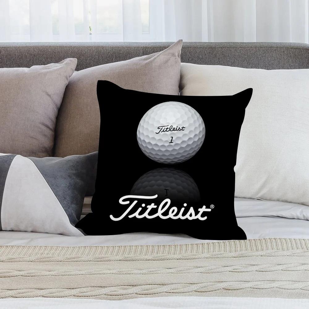 Спортивные Подушки для Гольфа T-TitleistS Наволочка Плюшевая Ткань Мягкая Двусторонняя Печать Чехол для Подушки на Диван Подушки-Пледы