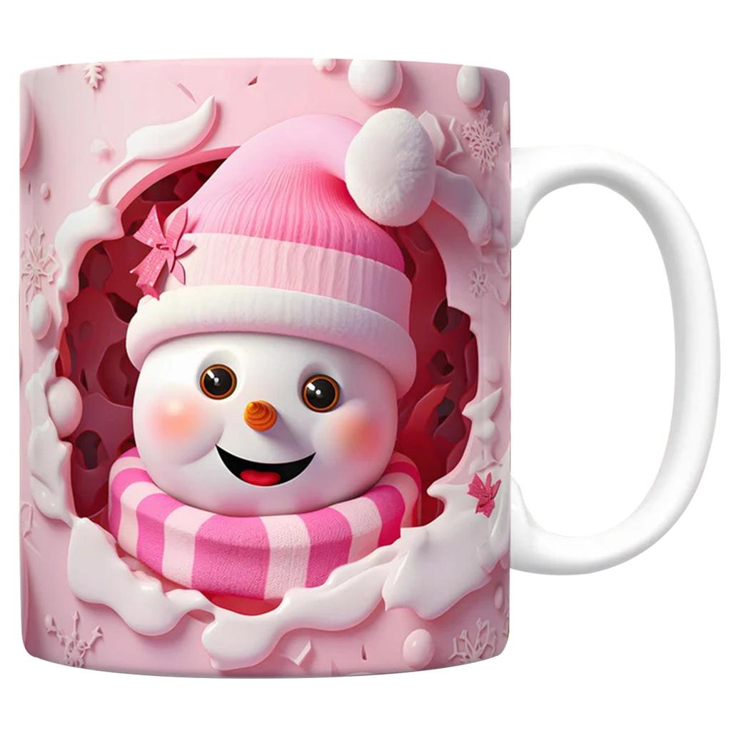 Кружка для кофе Leeseph Christmas 3D Snowman, керамическая забавная кружка для кофе, отличный сюрприз на день рождения или Рождество для друга или коллеги