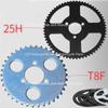 Chain T8F  38T 44T 54T 58T 64T 74T  Rear Sprocket Tooth 26/29/54/35MM for 47CC 49CC Mini Moto ATV