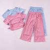 Girls Sweet Short T and Loose Cropped Pants Casual Wide Leg Set 2025 Summer Children's Fashion Set