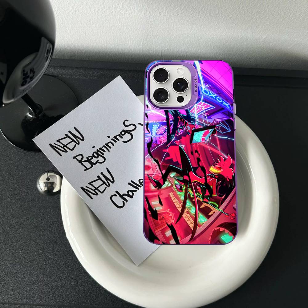 H-Haz-bins Hotels Colorful Phone Case For iPhone 17 16 15 14 13 12 11 Pro Max Plus Matte Cover