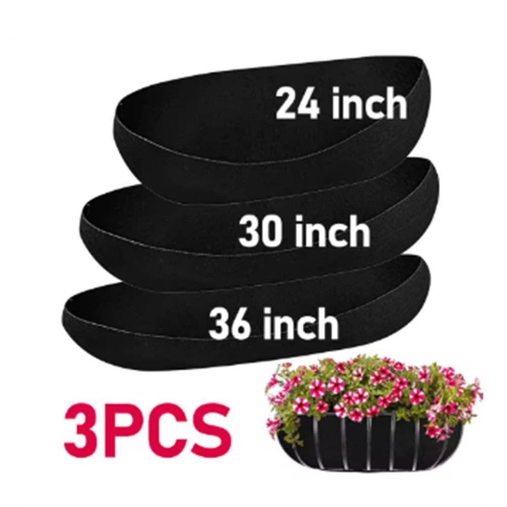3Pcs Replacement Felt Plant Pot Liners Root-Friendly Hanging Basket Liners  Indoor Plants