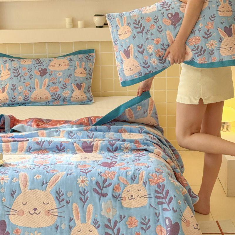 1 шт. Хлопковое трехслойное марлевое полотенце-одеяло, полотенце-одеяло, покрывало на кровать, летнее охлаждающее одеяло, мягкое дышащее легкое уютное одеяло