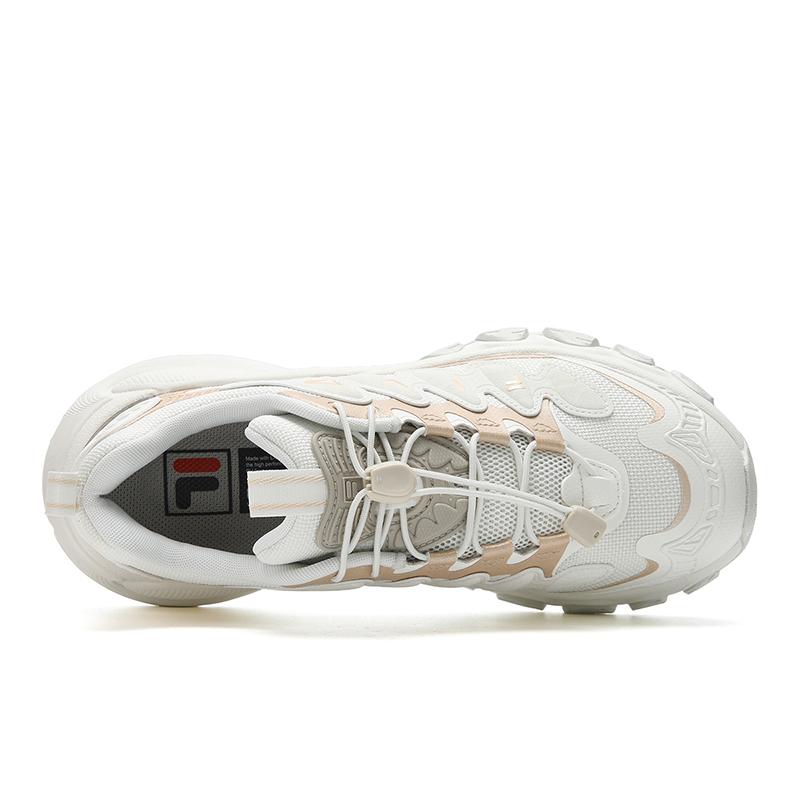 Fila TRUFFLE Амортизирующие Устойчивые к истиранию Легкие Увеличивающие рост Низкие Массивные Кроссовки Женские Белый Золотой F12W611104FSF