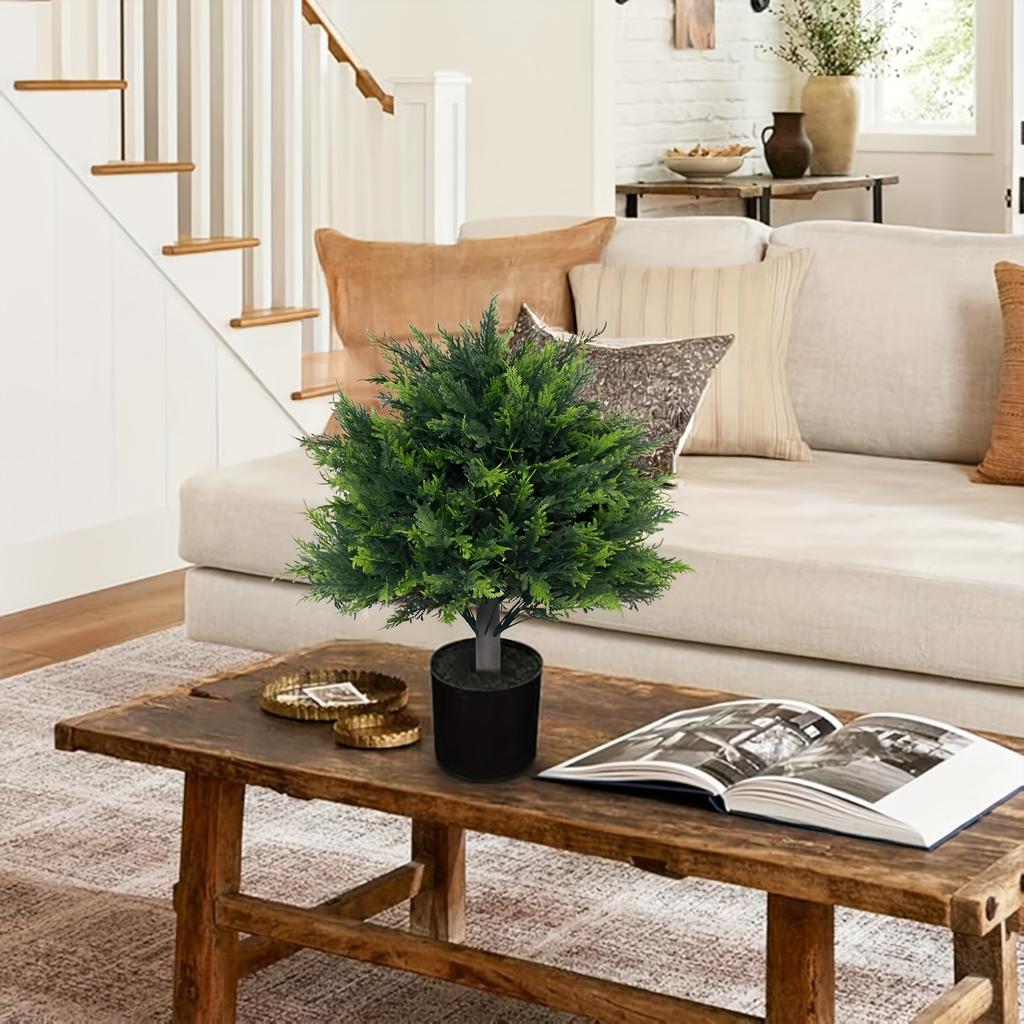 2 шт. Искусственная зелень для улицы - Высококачественные большие сферические сосны с колышками для грунта, для декора сада в помещении/на улице