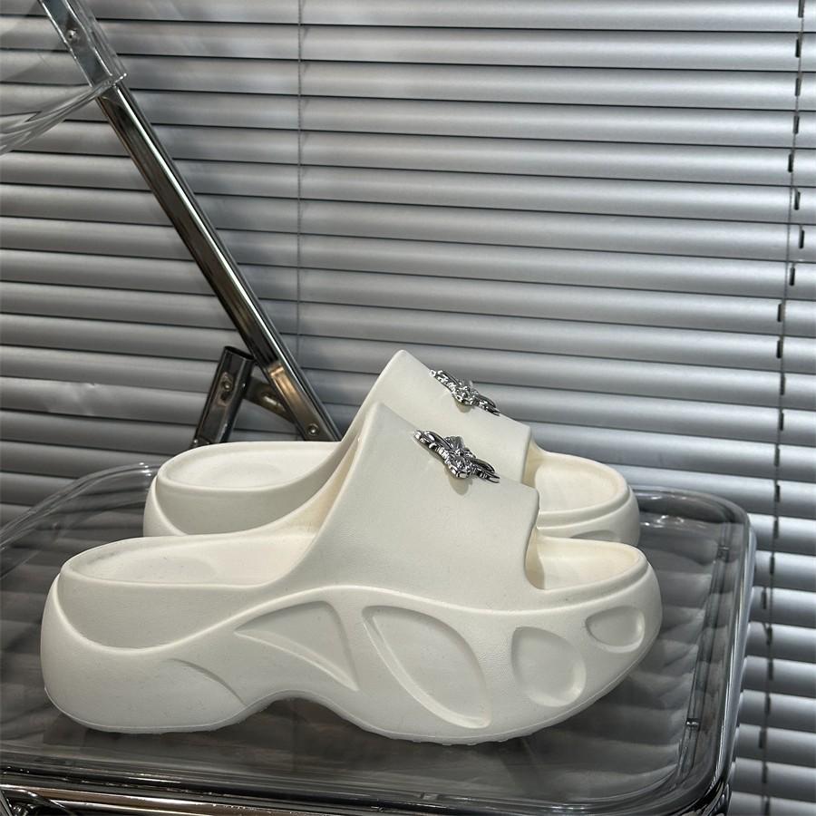 Женские шлепанцы на толстой подошве, новинка лета, летние прохладные шлепанцы для улицы, увеличивающие рост для студентов