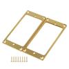 Yibuy 2-Pack Gold Flat Metal Humbucker Pickup Frame Cover Plates