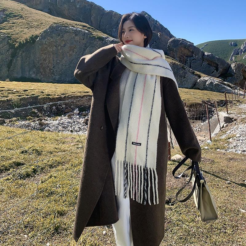 Women's Scarves with Tassel Men's and Women's Autumn and Winter Temperament Scarves