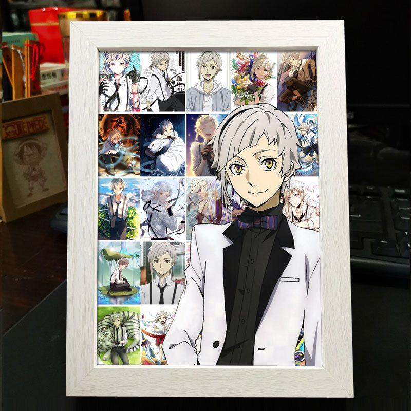 Рамка для фото в стиле аниме Bungo Stray Dogs: Дазай Осаму, Рюносуке Акутагава, Накахара Чуя - готовый стенд для фотоколлажа в подарок