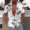2024 Coconut Tree Shirts For Men 3d Printed Men's Hawaiian Shirt Beach 3xl Short Sleeve Man Blouse Shirts Fashion Tops Shirt