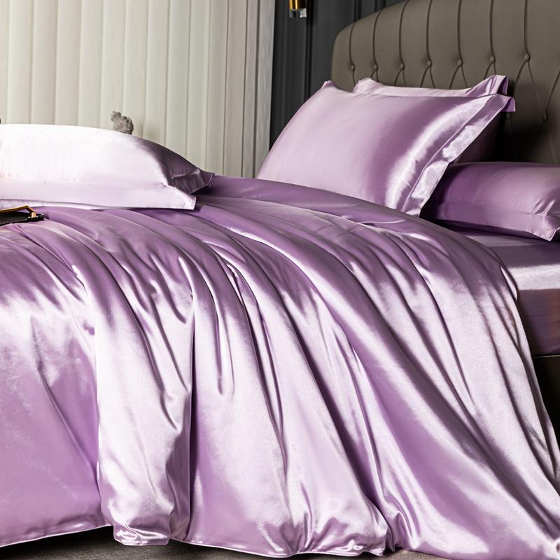 Домашняя кровать комплект простыней из четырех частей летняя шелковистая легкая прохладная простыня из трех частей пододеяльник постельное белье