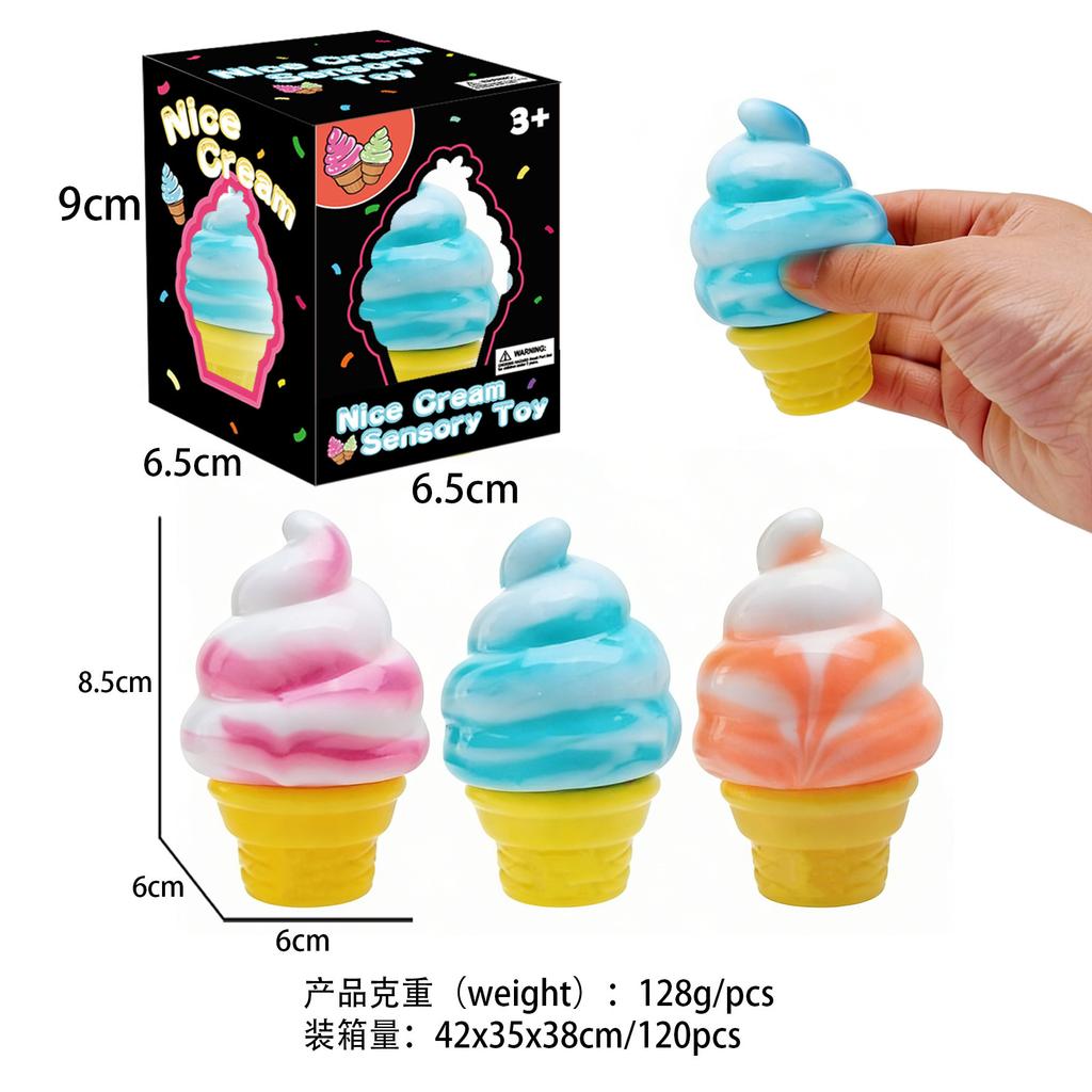 New Icecreamsquishy Ice Cream Ice Cream Extruder Plastic Pinch Le Pressure Relief Toy