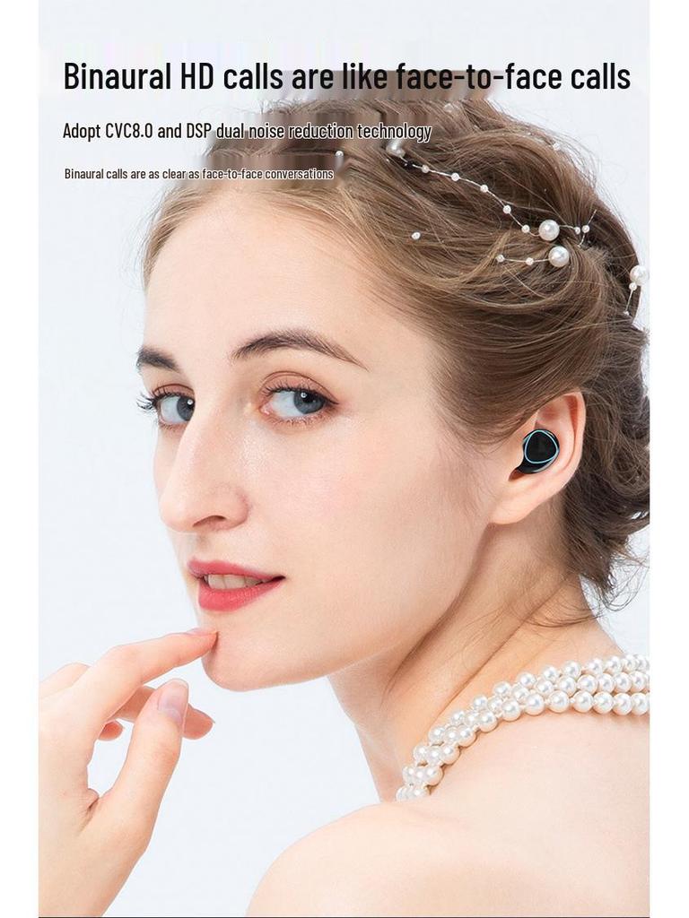 Беспроводные наушники Bluetooth 2025: Стереозвук, Глубокий бас, Беспроводные вкладыши, Высококачественный звук, Длительное время работы от аккумулятора