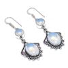 Milky Opal Gemstone 925 Sterling Silver Earring 2.17"