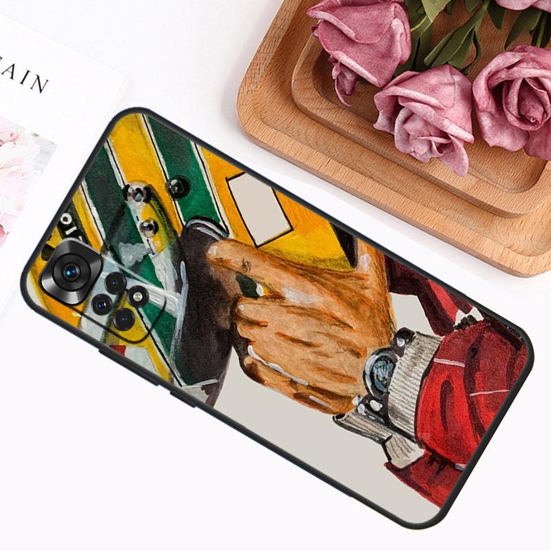 Гонщик Айртон Сенна Чехол Для Xiaomi Redmi 12C 10C 9A 9C 9T Redmi Note 12 Pro 8 9 10 11 Pro 11S 10S 12S Обложка