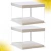 2Pcs 8inch Transparent Birthday Cake Box Plastic Cake Container Box Dessert Storage Box (Transparent)