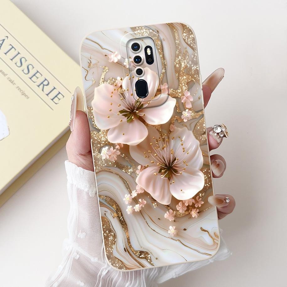 Чехол для OPPO A9 2020 Чехол A5 2020 Coque CPH1937 CPH1959 Capa Модный Цветочный Рисунок Ударопрочный Бампер Для OPPO A11 A11X Fundas