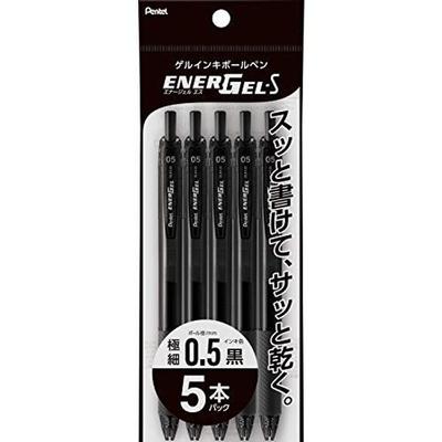 Шариковая ручка Pentel Гелевые чернила EnerGel ES 0,5 мм Черный корпус XBLN125-A5 Канцелярские товары Офисные принадлежности