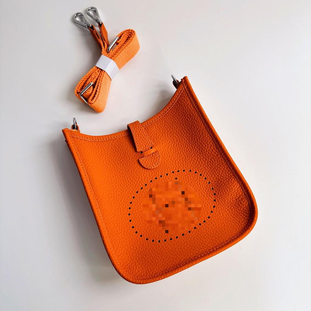 Сумка Женская Кожаная Сумка Через Плечо Премиальная Текстура Коровья Кожа Первого Слоя Сумка-Ведро Полая Узор Личи Сумка На Плечо