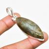 Ювелирный кулон ручной работы с лабрадоритом и серебром 925 пробы 2,46 дюйма