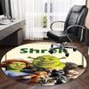 1pc Shrek4 Print Round Carpet Chair Round Carpet Suitable for Bedroom Living Room Home Decorative Carpet