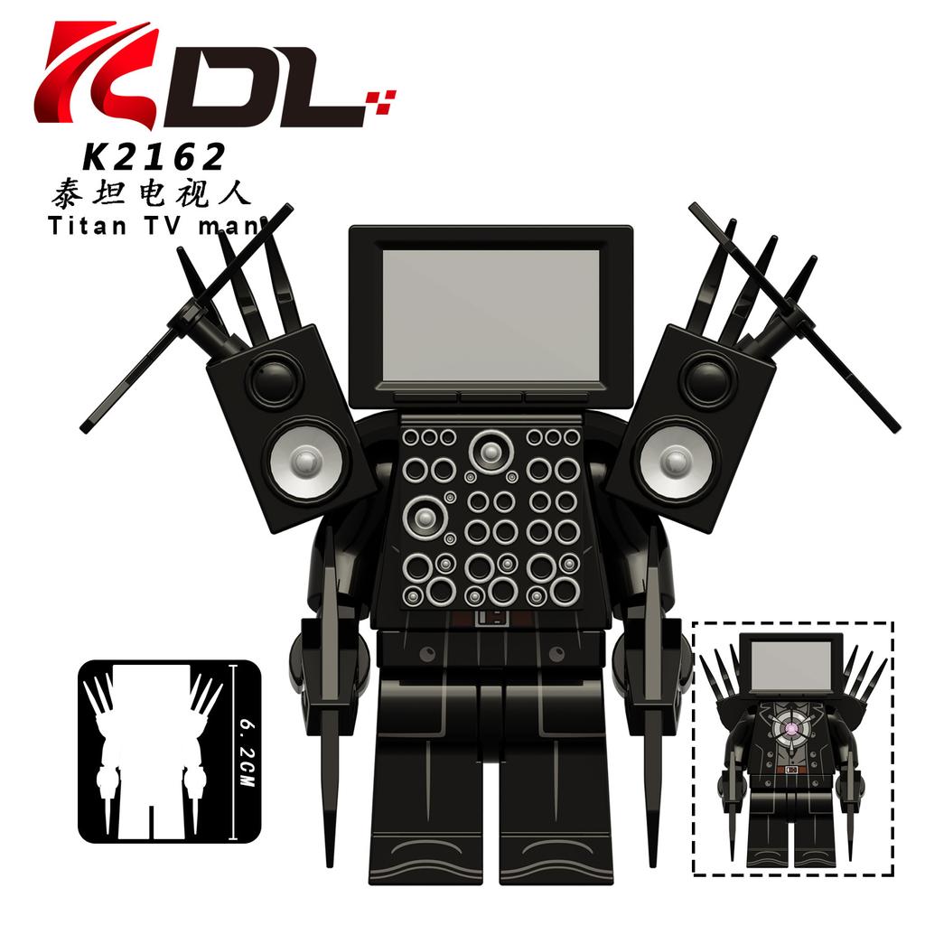 Kdl821 Kdl822 Toilet Man Building Block Small Particle Tv Man Toy Bag