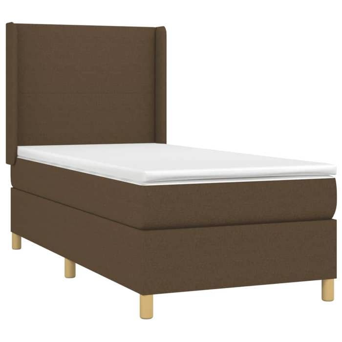 Maison Exclusive - Sommier à lattes de lit avec matelas Marron foncé 80x200 cm
