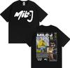 Milo J Bzrp La Camilo J 511Открытие Трэпа Футболка Мужская Женская Мода Хип-Хоп Винтажные Футболки Хлопок Свободная Большемерная Футболка
