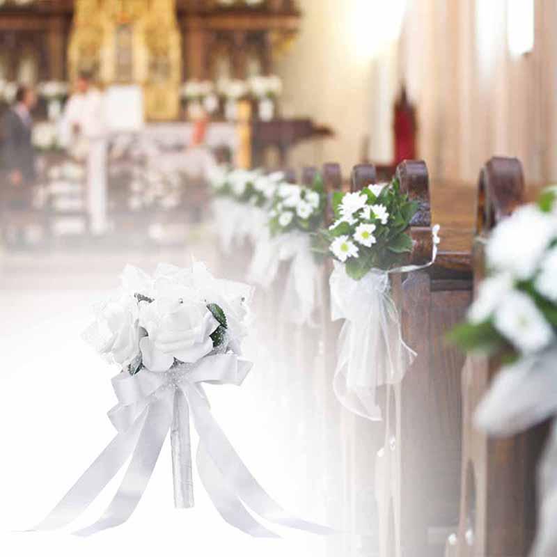 Букет невесты, держащий цветок, искусственная роза, шелковый букет, украшение для подружки невесты