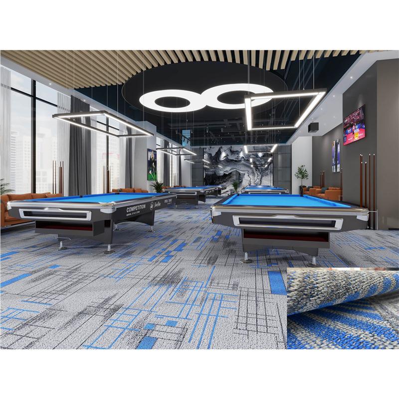 Luxury Fireproof Nylon Billiard Hall Carpet for Hotels - Large Area Print Mat