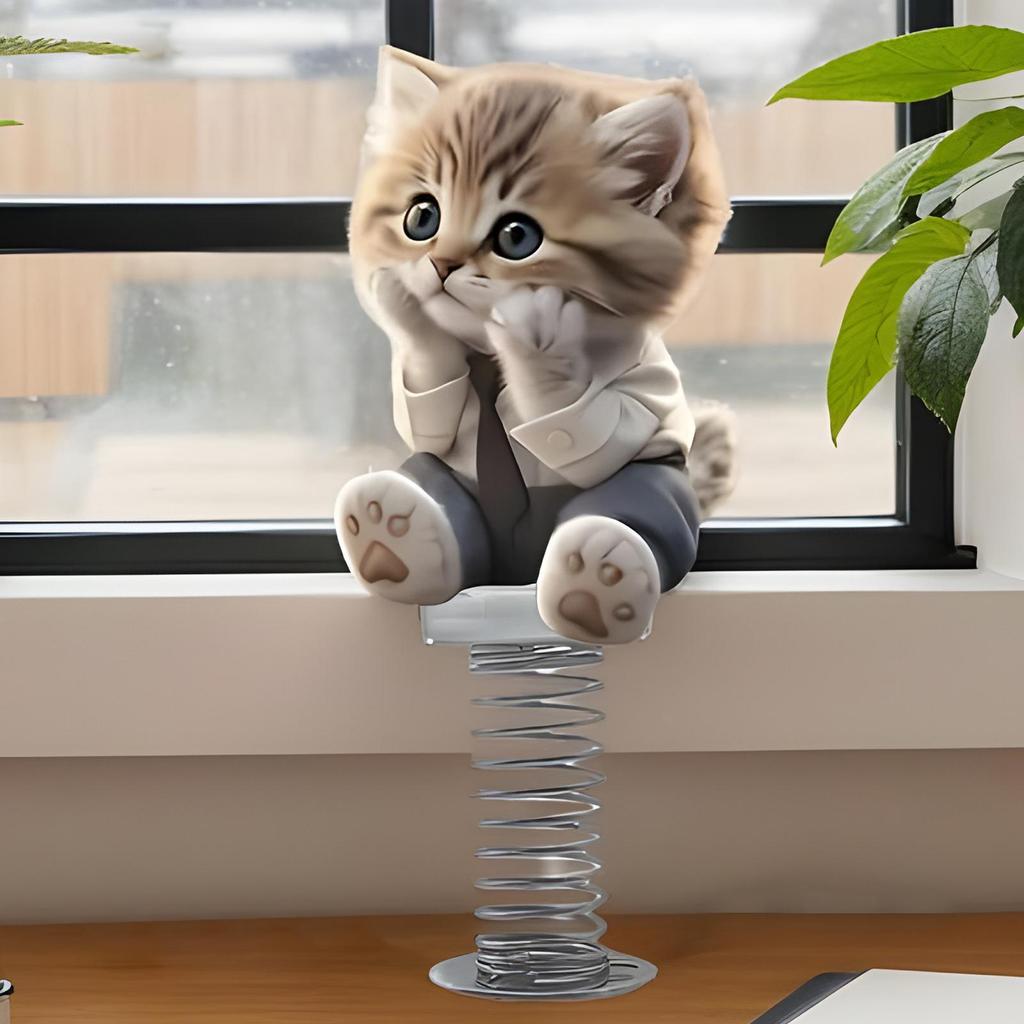 Украшение приборной панели Милый кот Болванчик Игрушка для приборной панели автомобиля 2D Декоративные аксессуары для интерьера Качающая головой Танцующая игрушка Смешной Милый