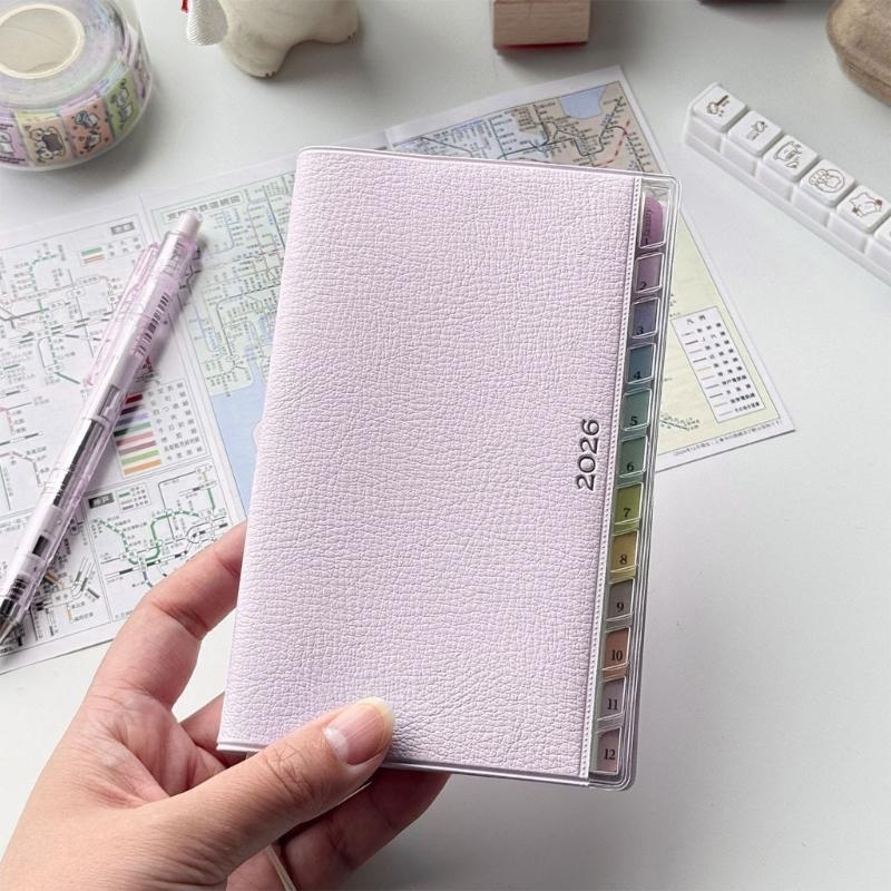 2026 Weekly Planner 220 Sheets Dated Leather Academic Planner with Ribbon Bookmarks For Men Women Student Daily Planning