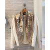 NINA SOLOR Camellia & Paisley Sand-Washed Twill Silk Scarf