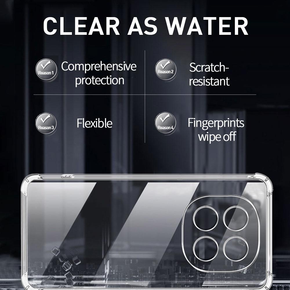 Для Redmi Note 14 Pro 4G 5G Чехол Силиконовый Мягкий Чехол для Телефона Для Redmi Note 14 Pro+ Plus Funda Прозрачный Ударопрочный Чехол с Подушкой Безопасности