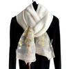 Silk Women Scarf Wool Shawls Lady Wraps Bufanda Floral Pashmina Embroidery Scarves Foulard  Hijab Long Pashmina Bandana