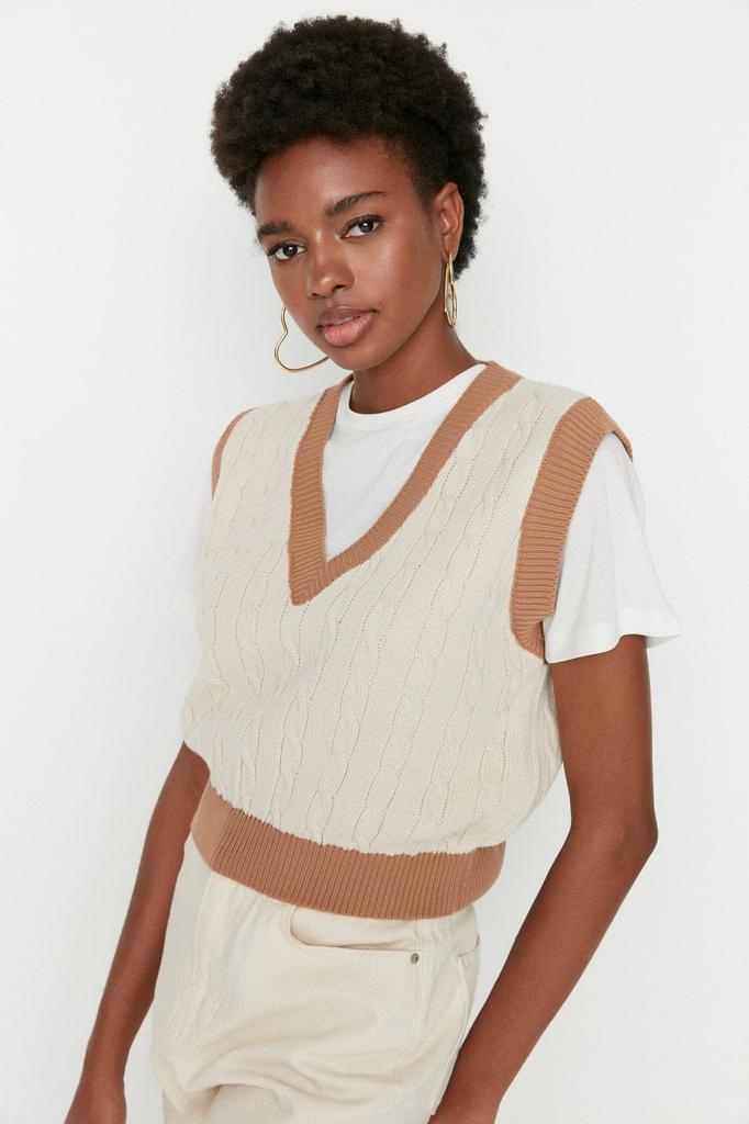 Women's Elegance Style Sweater Stone Crop Hair Knitted Knitwear Sweater