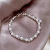 BR-9s Shimmering Galaxy Pearl Bracelet - Exquisite Women's Light Luxury Bangle