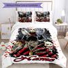 3pcs Custom Name Halloween horror Bedding Set Duvet Cover Closure Includes 1 Duvet Cover & 2 Pillowcases, Soft and Comfortable for All Seasons.