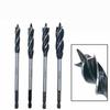 Четырехпазовое спиральное сверло с шестигранным хвостовиком, открывалка для отверстий, сверло-пила, столярный инструмент