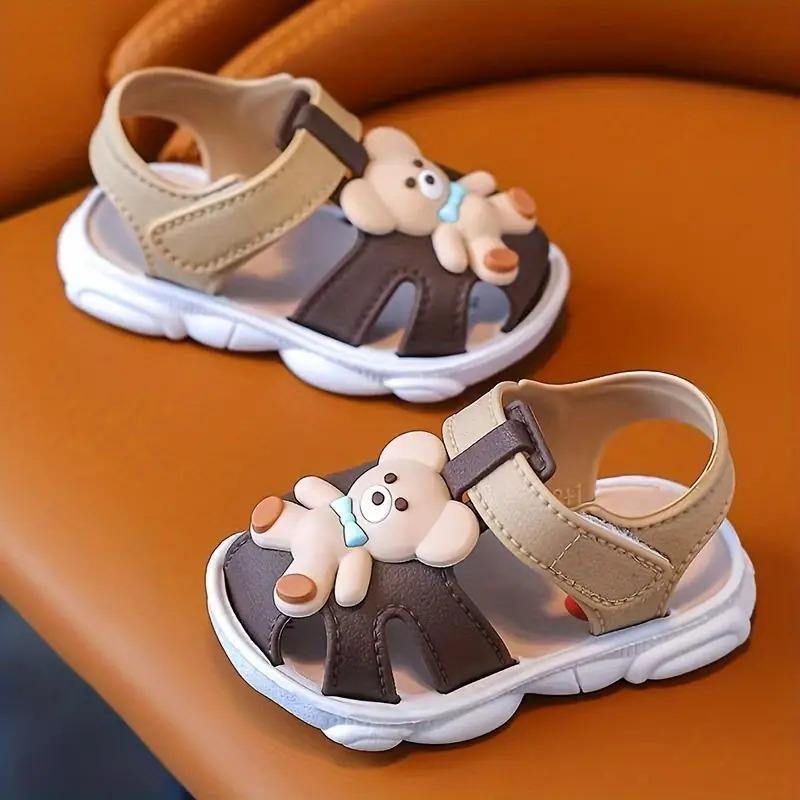 Adorable Trendy Cartoon Bear Sandals Shoes for Baby Boys