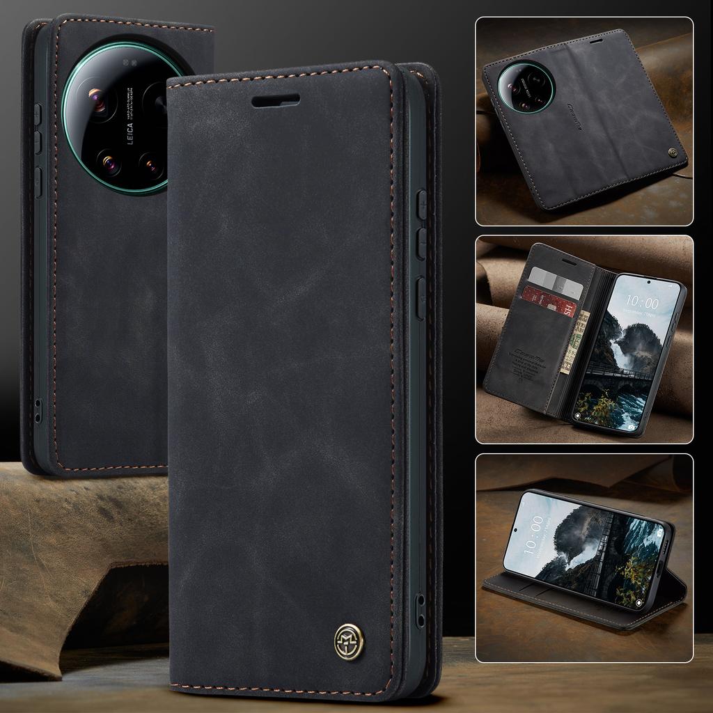 CaseMe Для Xiaomi 17 Ultra Роскошный Ретро Магнитный Флип Чехол-Книжка из ПУ Кожи для Xiaomi 17 17Ultra Кошелек Чехол для Телефона