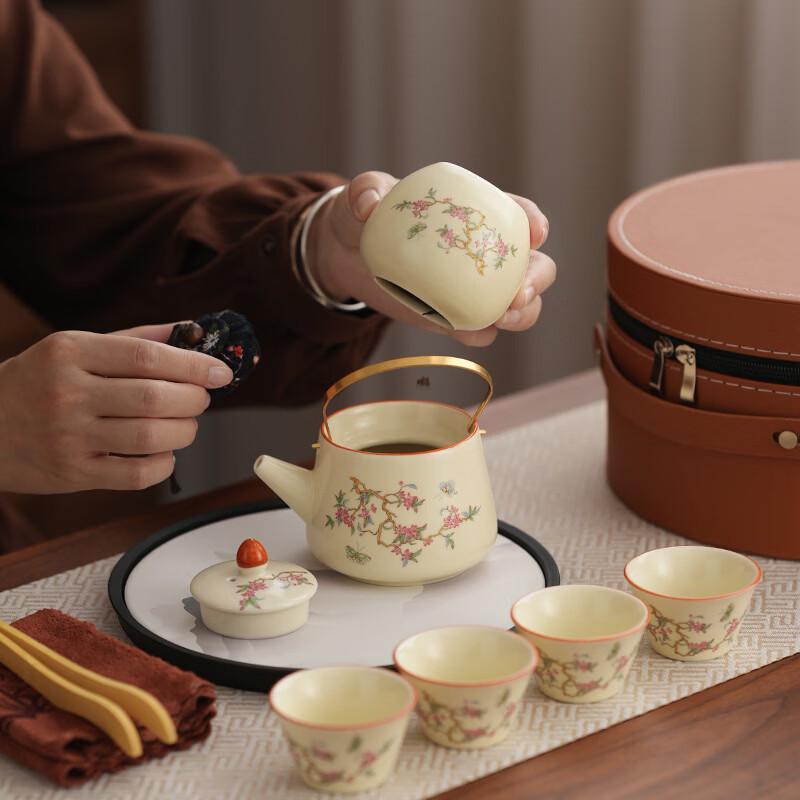 Zhuchuang Jingpin Wisteria Ru Kiln Tea Set
