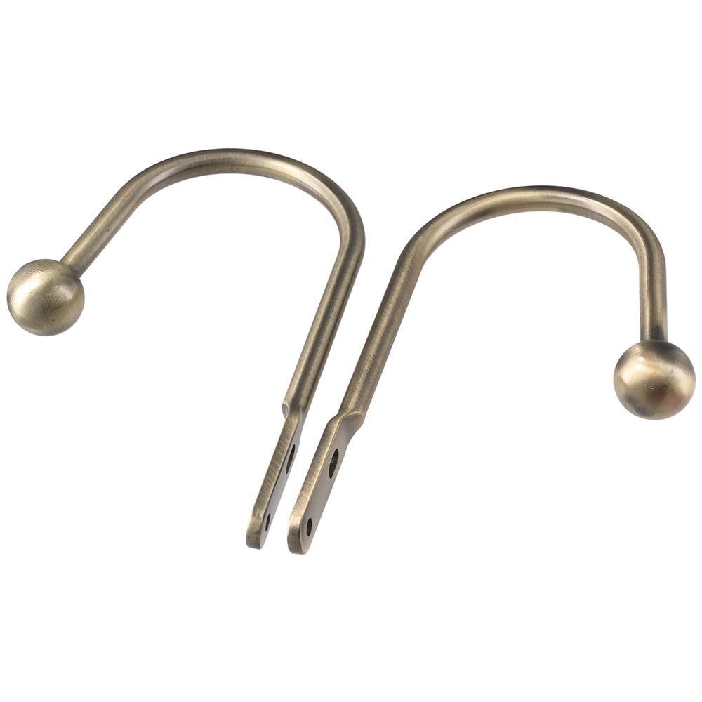 4 pcs Aluminium Alloy Metal Curtain Holdbacks U-bend Curtain Fixing Hook  Curtain
